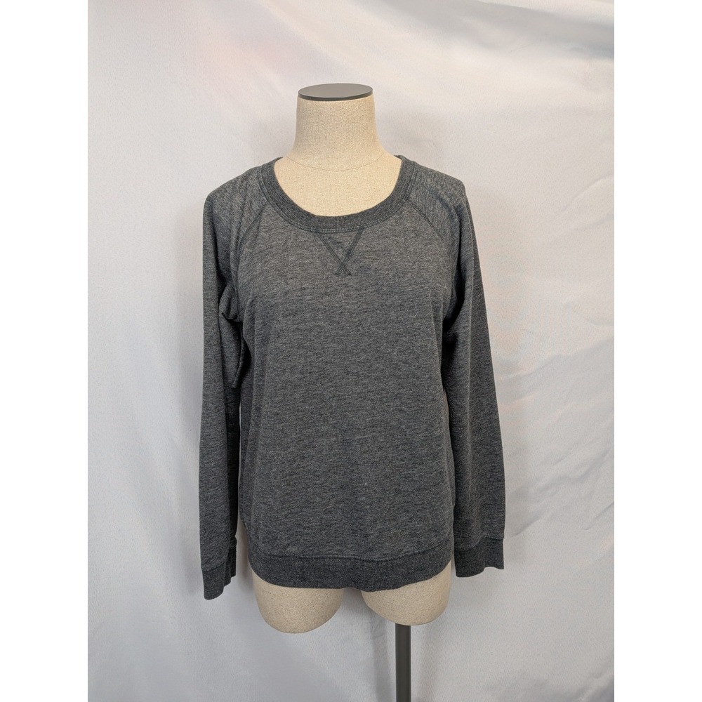 Old Navy Sweatshirt Women's Medium Gray Raglan Sleeve Pullover Gorpcore Luxe
